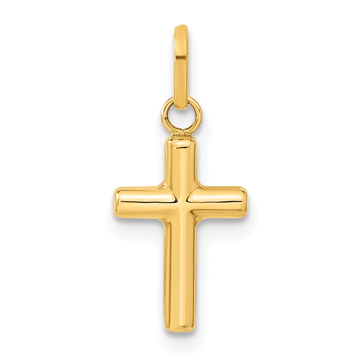 Avariah 14k Yellow Gold Hollow Cross Pendant - Made In Italy