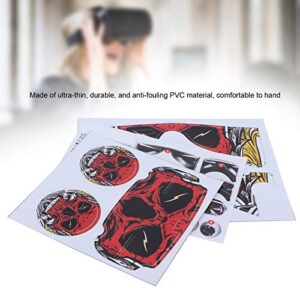 VR Glasses Stickers, PVC VR Glasses Controller Headset Protective Stickers, Skin Cover Set, Protect Equipment, for Oculus Quest 2(Skeleton )