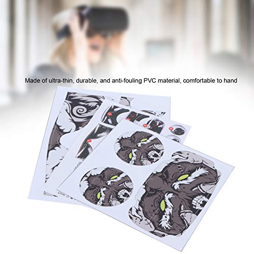 GOWENIC VR Glasses Stickers, PVC VR Glasses Controller Headset Protective Stickers, Skin Cover Set, Protect Equipment, for Oculus Quest 2(Devil)