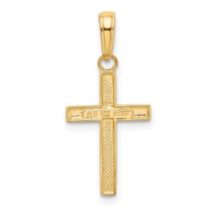 Avariah Solid 14k Yellow Gold Small Cross Pendant - 23mm