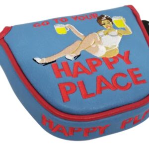 ReadyGOLF Happy Place Embroidered Putter Cover - Mallet V2