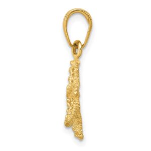 Avariah Solid 14k Yellow Gold Starfish Pendant - 20mm