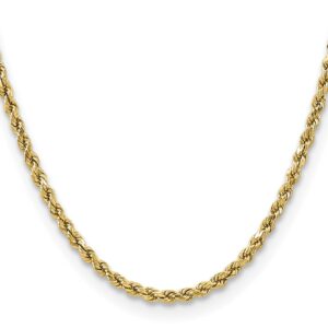 Avariah 10k Yellow Gold 3.5mm Semi-solid Diamond Cut Rope Chain - 22"