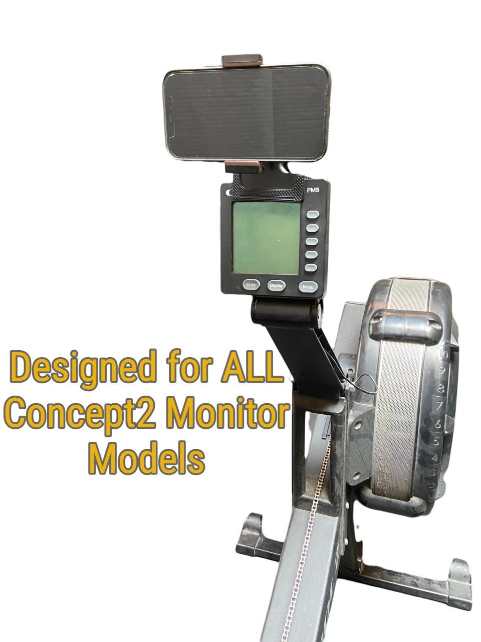 TreadLife Fitness Rowing Machine Phone Holder - Compatible with Concept 2 (All Models)