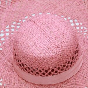 JJYGTTG Ladies Oversized Beach Cutout Hat Colorful Sun Hat Women's Big Brim Holiday Floppy Hat Foldable (Color : C, Size : One Size)