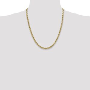 Avariah 10k Yellow Gold 3.5mm Semi-solid Diamond Cut Rope Chain - 22"