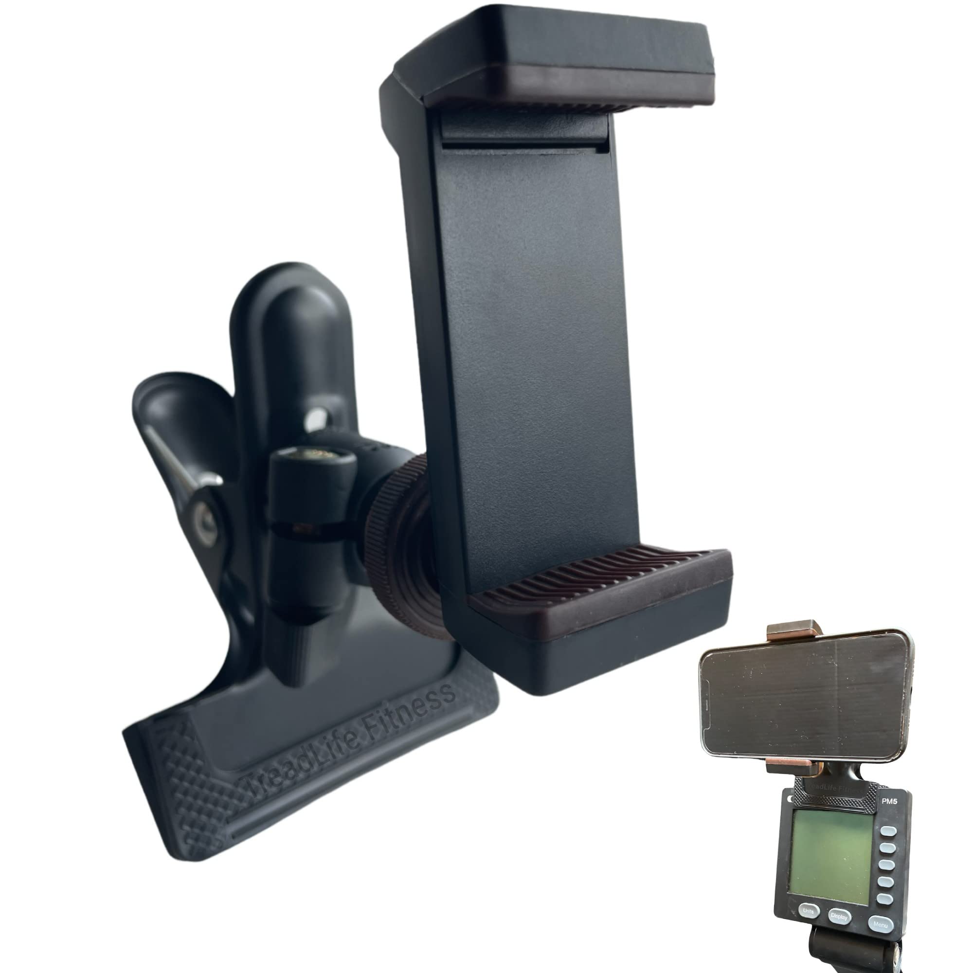 TreadLife Fitness Rowing Machine Phone Holder - Compatible with Concept 2 (All Models)