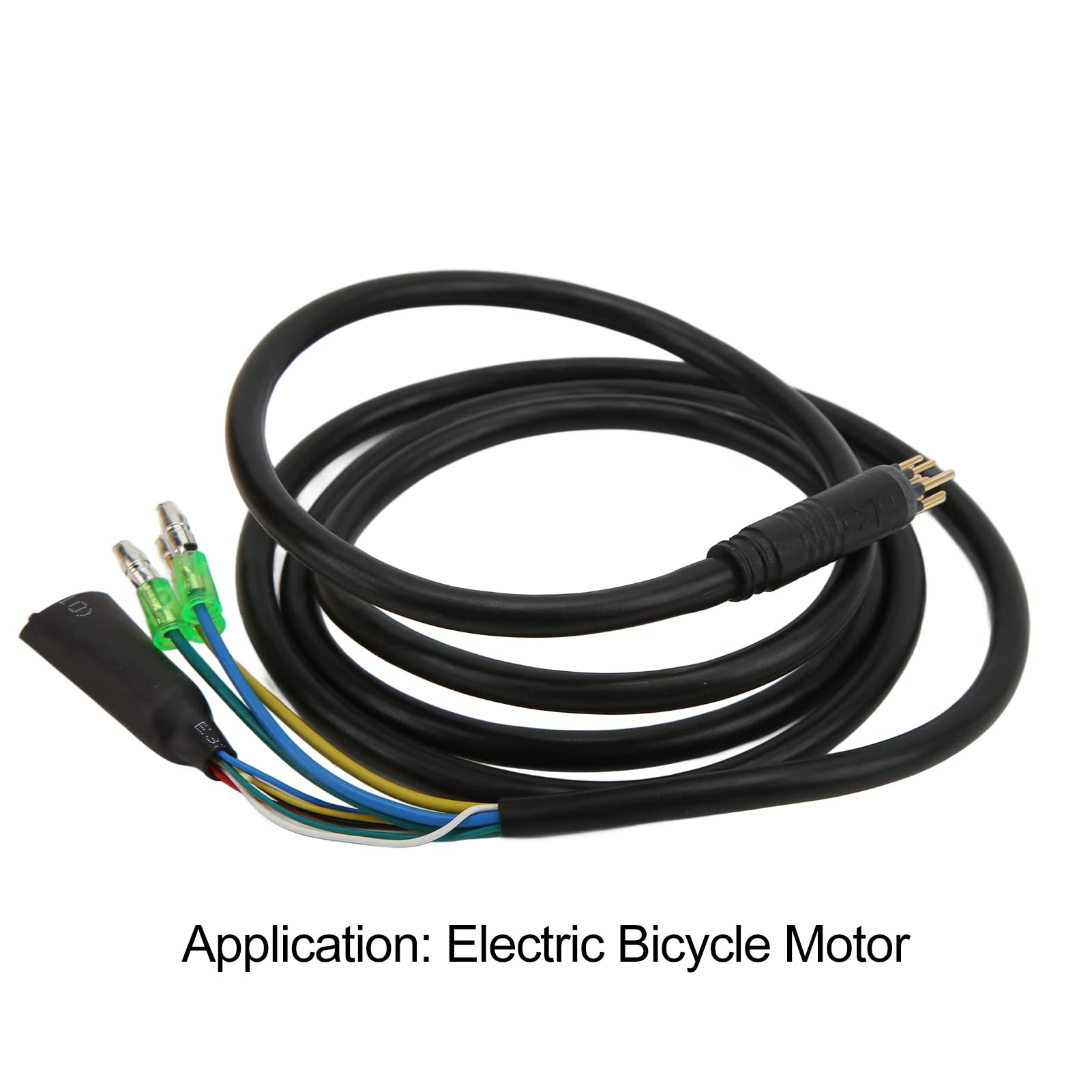 E Bike Motor Conversion & Extension Cable 130cm 9 Pin with Waterproof Connector Copper & Plastic for Electric Bike Black