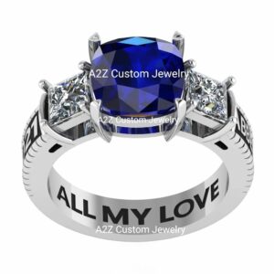 A2Z CUSTOM JEWELRY Fully Personalized Girl Class Ring For High School College University Graduation Ceremony Sterling Silver Ring