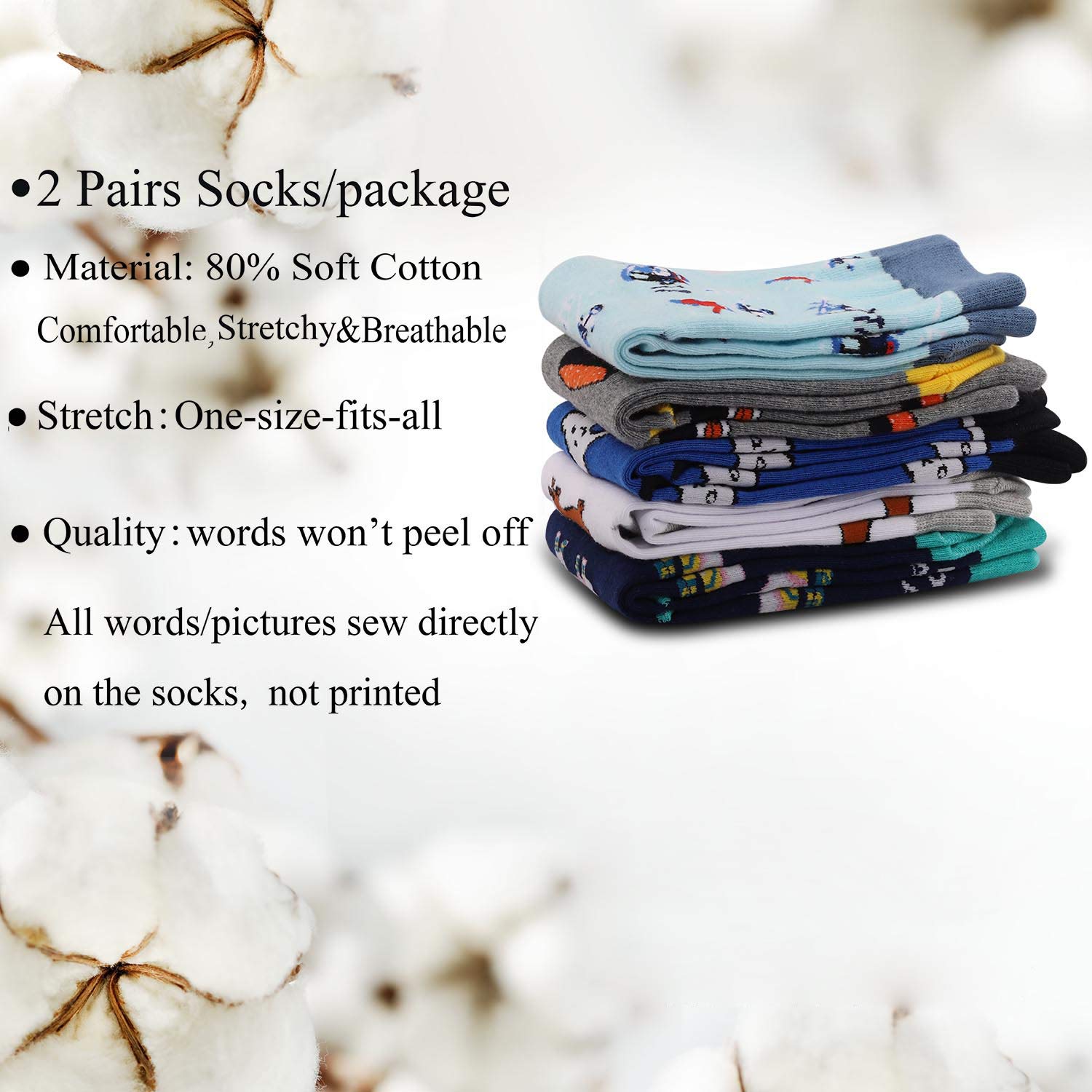 MBMSO 2 Pairs I Like Big Bucks and I Cannot Lie Socks Deer Hunter Socks Novelty Hunting Socks Funny Hunting Gifts (Big BucksSO MC)