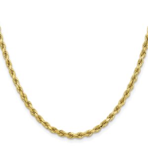 Avariah Solid 10k Yellow Gold 3.75mm Diamond-cut Rope Chain - 22"