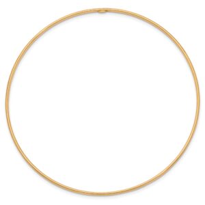 Avariah 14k Yellow Gold 1.5mm Polished Slip-on Bangle Bracelet - 8"