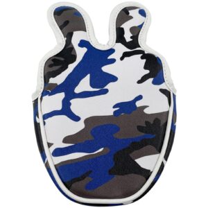 Gbourly Golf Club Blue Camouflage Mallet Putter Cover Camo Magnetic Center Shafted PU Leather Headcover