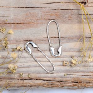 Sterling Silver Safety Pin Earrings for Women Boho-Magic Jewelry