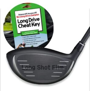 long drive cheat key] anti slice & hook golf film protector - non slicing increase distance reduce spin straight shot club protect golf accessories