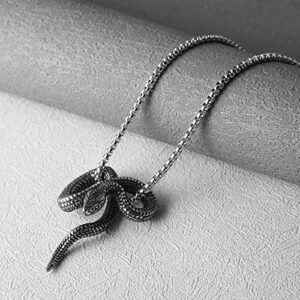 Scddboy Snake Necklace for Women,Snake Stainless Steel Pendant Chain Necklace