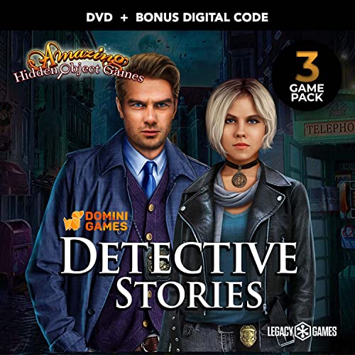 Legacy Games Amazing Hidden Object Games for PC: Detective Stories Vol. 1 (3 Game Pack) - PC DVD with Digital Download Codes