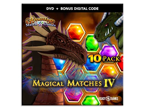 Match-3 Games for PC: Magical Matches Vol. 4, 10 Game DVD Pack + Digital Download Codes (PC)