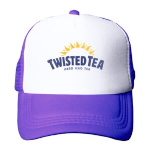 t-wisted t-ea trucker cap light weight vintage snapback hat retro style baseball hat casual adjustable strap for men/women purple