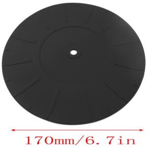 Turntable Platter Mat LQ Industrial 7 inch Silicone Rubber Turntable Slipmat Pad for All LP Vinyl Record Players (TPMSRT-B170-1)