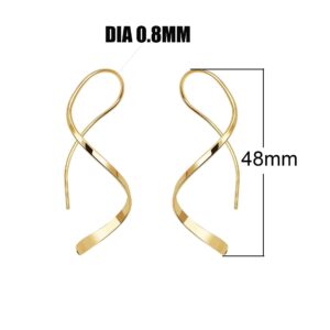 Gold Wire Chic Hoop Earrings for Women Girls