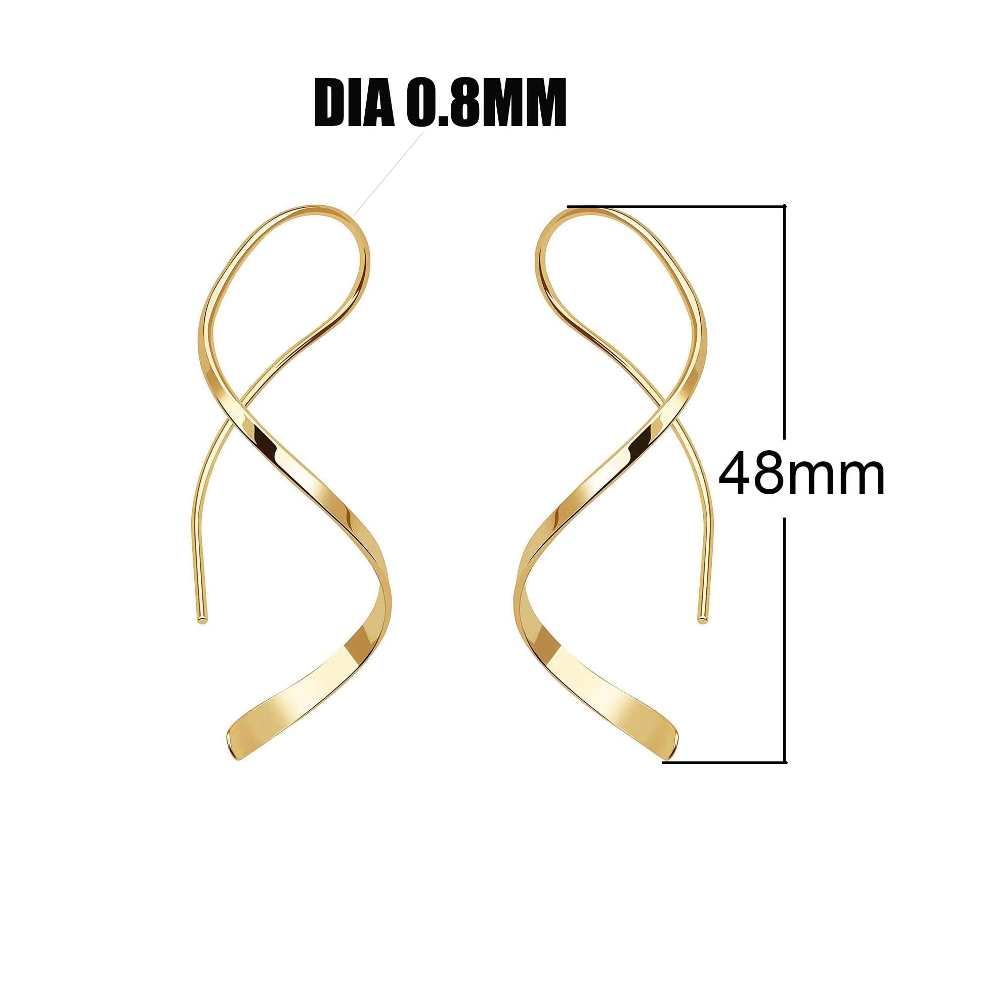 Gold Wire Chic Hoop Earrings for Women Girls