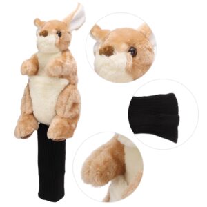 Club Headcover,Kangaroo Shape Plush Club Head Cover No.1 Wooden Club Cover for Course