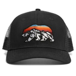 pnkvnlo trucker hat for men and women - outdoors snapback hats for hiking, climbing, fishing, outdoor adventure - bear mountain