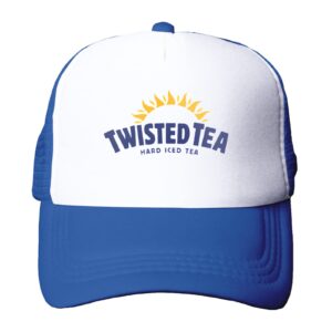 t-wisted t-ea trucker cap light weight vintage snapback hat retro style baseball hat casual adjustable strap for men/women blue