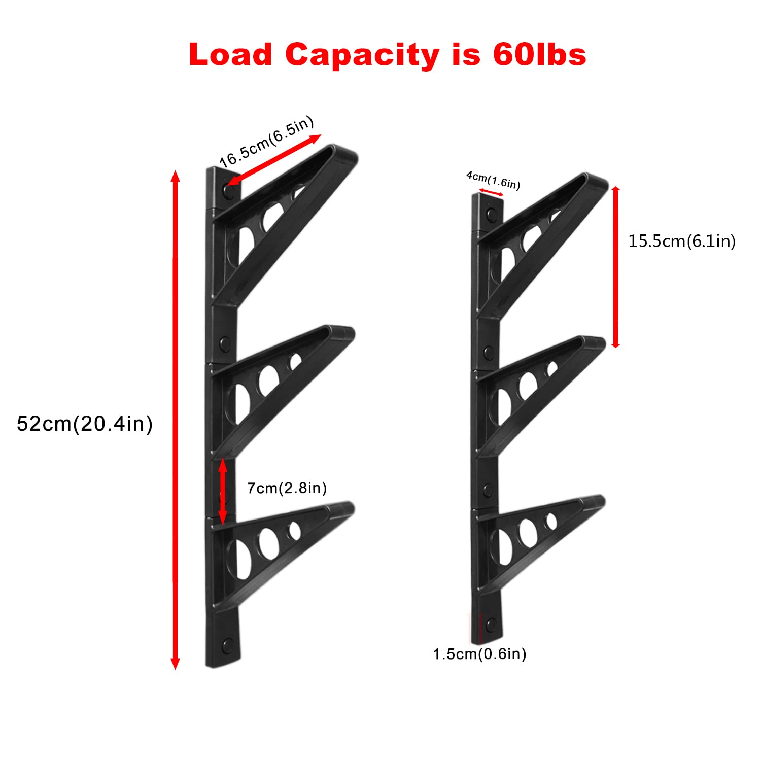 HUIMENG Snowboard Storage Rack Wall Mount Storage Holds 3 Boards Horizontal Multi Ski Wall Rack For Skis/Snowboards/Skateboards/Scooter/Hockey Sticks Ect Home and Garage Storage (OF8322)