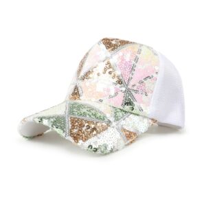 baseball cap sun hat rhinestone sequin cap diamond bling hat cute cool summer hats fashionable trucker hats for women men