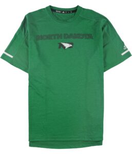 adidas mens university of north dakota graphic t-shirt, green, x-large