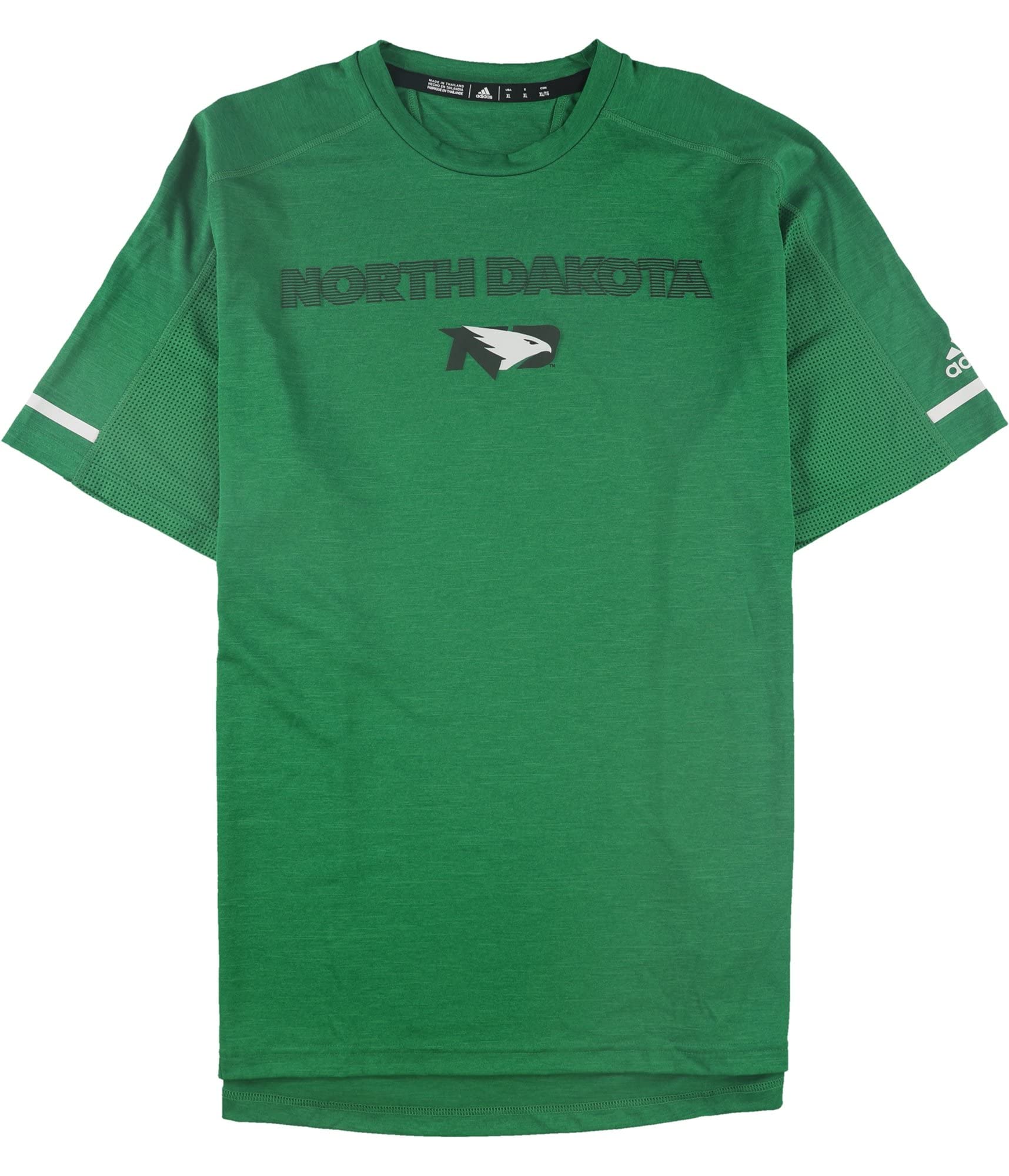 Adidas Mens University of North Dakota Graphic T-Shirt, Green, X-Large