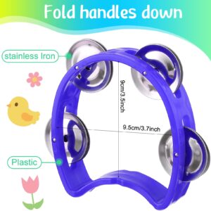 Yeshone 30 Pack Tambourine for Kids Adult Tamborines Musical Instrument Noise Makers 4 Bells Handheld Toy Tambourines for Charity Church Christian Kindergarten wedding Christmas Party(Multicolors)