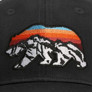 Pnkvnlo Trucker Hat for Men and Women - Outdoors Snapback Hats for Hiking, Climbing, Fishing, Outdoor Adventure - Bear Mountain