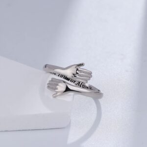 MILACOLATO S925 Sterling Silver Hug Ring for Women I Love You Forever