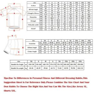 SUDUSUDO Men's Cycling Jersey Set Road Bike Shirts Short Sleeve Breathable Cycling Clothing Bib Shorts with 20D Gel Padded, Medium