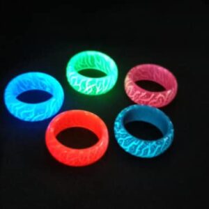 Glow Rings In The Dark Venus Orb Ring Rings For Women Trendy Acrylic Luminous Aesthetic Rings (blue, 6)