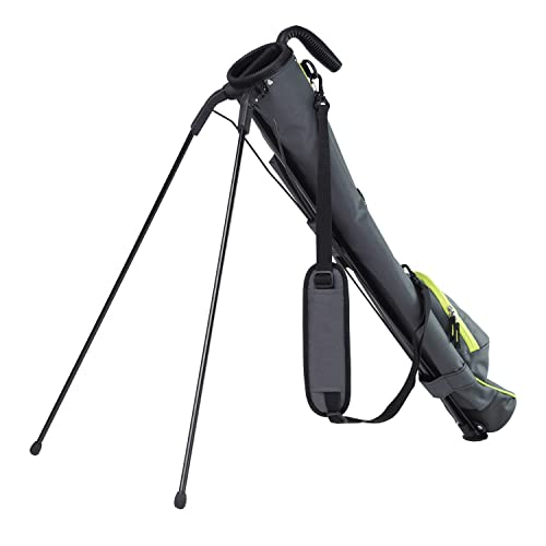 Izzo Golf Sunday Stand Bags - Lightweight Golf Stand Bag Sunday Bag ,Grey/Lime