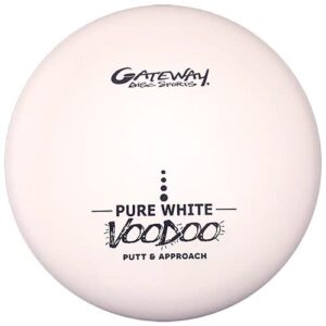 gateway disc sports pure white voodoo putter golf disc [colors may vary] - 170-172g