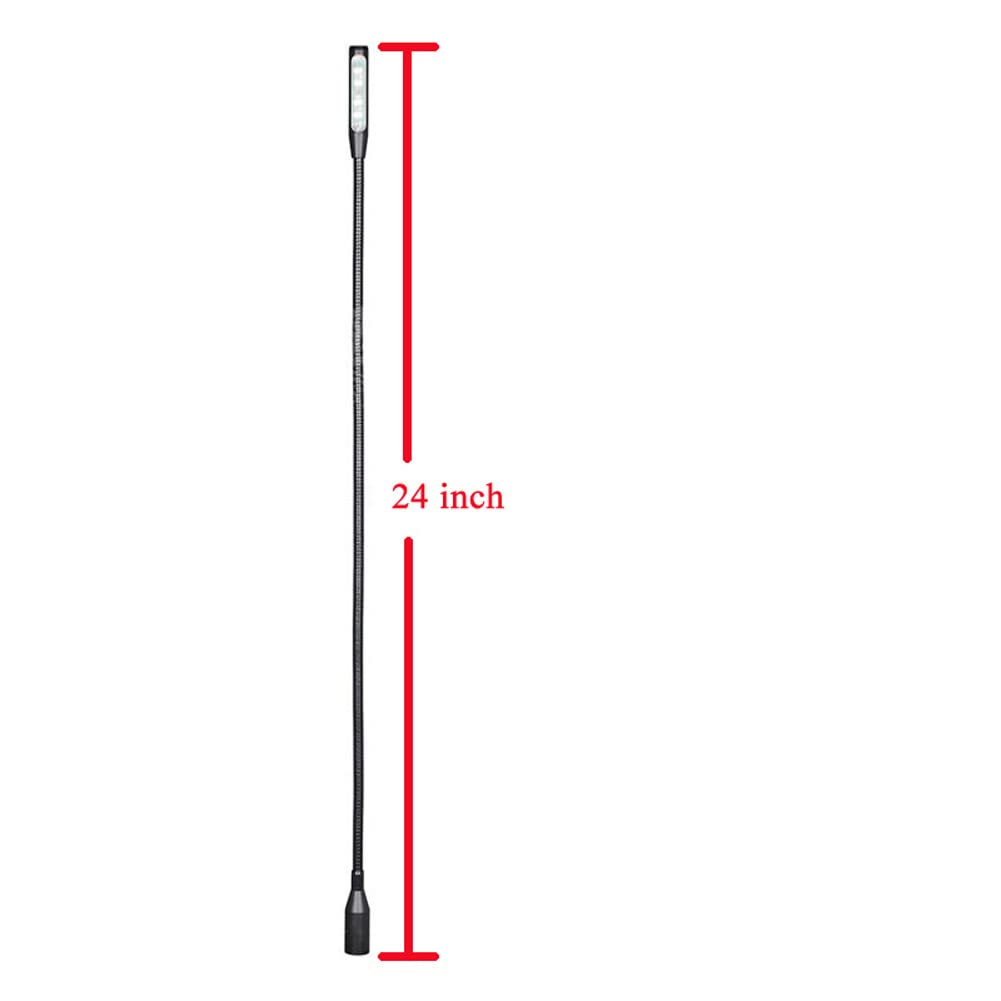 24 Inch LED Lamp XLR 4Pin DJ Gooseneck Lamp for Yamaha BEHRINGER Mixer with 4-Pin XLR Connection (XLR 4Pin Port)