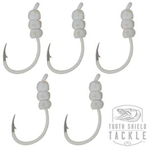 Tooth Shield Tackle Plummeting Hooks Slip Bobber Hooks Walleye Hooks Octopus Hooks (Glow / White)