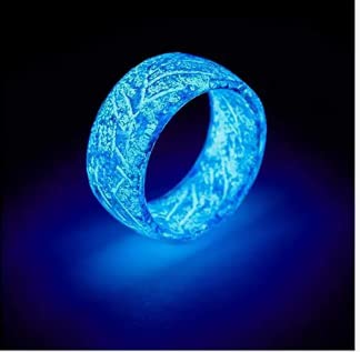 Glow Rings In The Dark Venus Orb Ring Rings For Women Trendy Acrylic Luminous Aesthetic Rings (blue, 6)