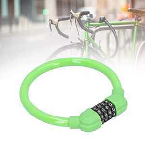 Bike Cable Lock, Wear-Resistant Bike Lock Lightweight and Portable with 4 Digit Passwords Technology for Cycling(Green)