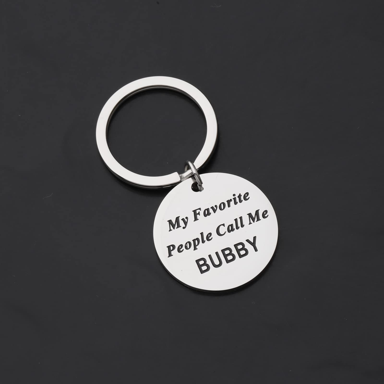 My Favorite People Call Me Bubby Keychain for Grandpa Birthday Father's Day or Christmas Gifts for Grandfather (Call Me Bubby K)