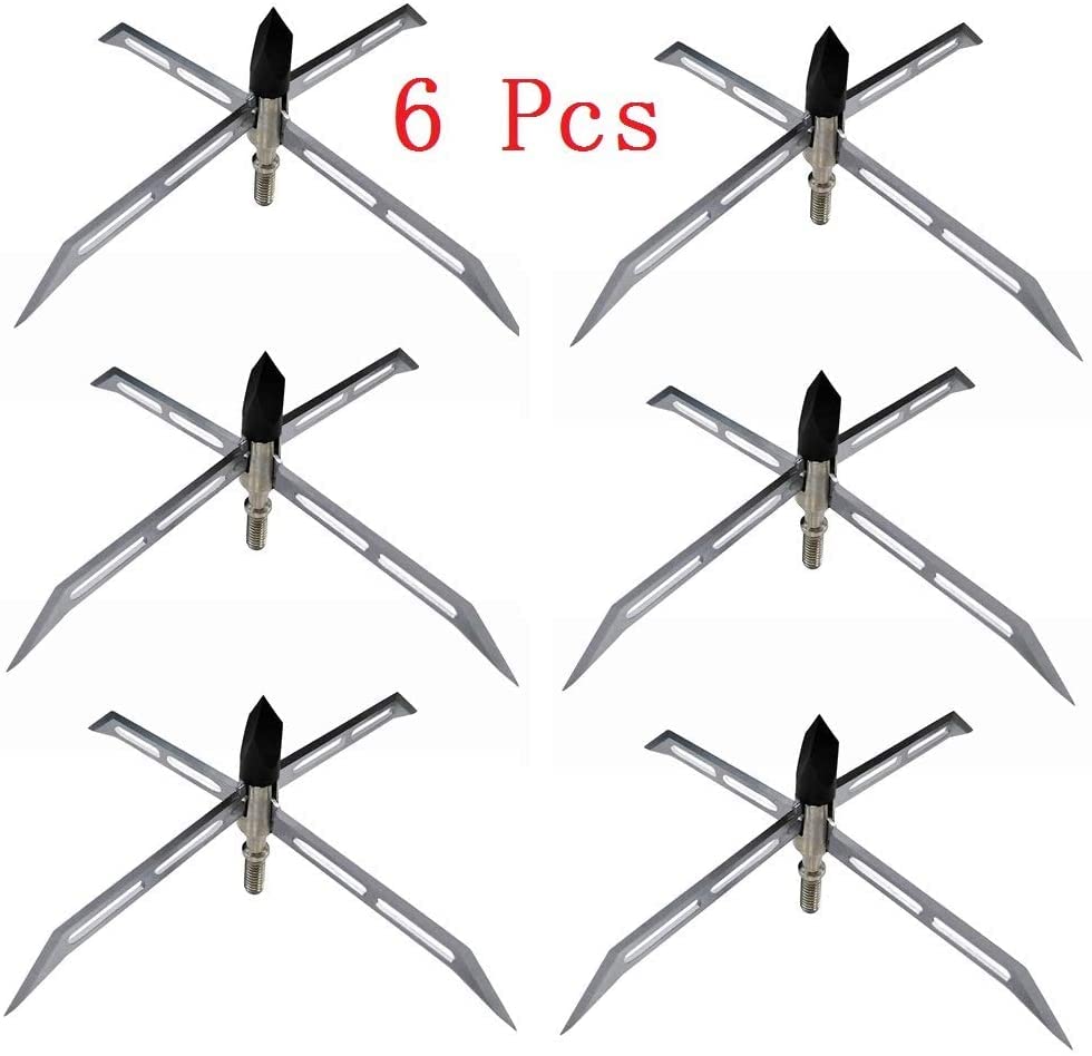 Scoland Shooter Turkey Hunting Broadheads 150 Grain 4” Cutting Dia Archery Arrow Piont 6PK