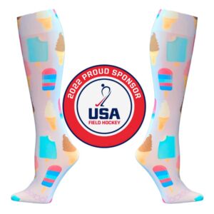 Hocsocx Ice Cream Cone Performance Liner Socks, Moisture Wicking, Rash & Blister Protection for Field & Ice Hockey, Soccer, Skiing, Hiking, Small (Youth)