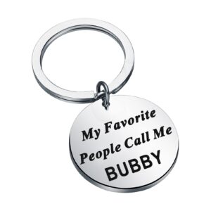 my favorite people call me bubby keychain for grandpa birthday father's day or christmas gifts for grandfather (call me bubby k)