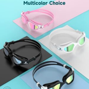 RIOROO Swim Goggles,Polarized Swimming Goggles for Men Women Adults Youth Anti Fog/No Leak/Clear Wide Vision/UV Protection