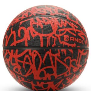 AND1 Fantom Graffiti Rubber Basketball: Official Regulation Size 7 (29.5 inches) Rubber Basketball - Deep Channel Construction Streetball, Made for Indoor Outdoor Basketball Games